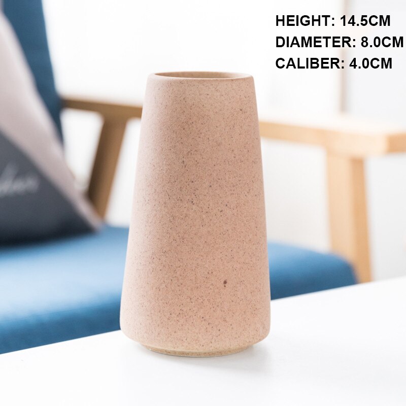 Simple Ceramic Vases Retro Frosted Ceramic Decoration Home Furnishing Nordic Retro Pastoral Vase Crafts: A