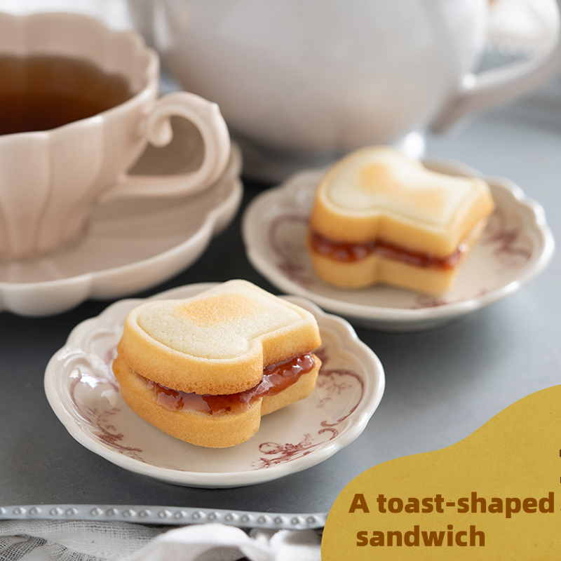 8 cavidades pan tostado queso molde de pastel de acero al carbono Madeleine Muffin pastel Pan mermelada sándwich molde para hornear postre utensilios de cocina