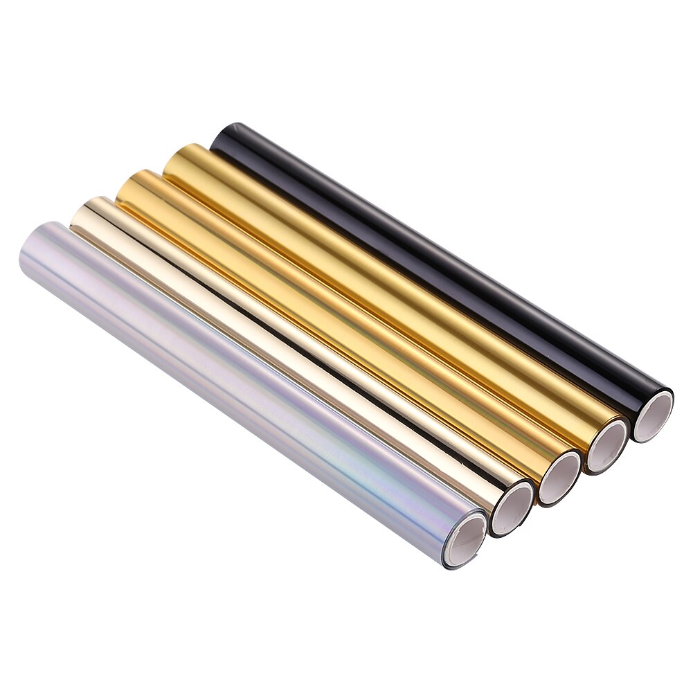 Rouleaux de feuille holographique à transfert de chaleur, 19.3cm x 5m, pour bricolage, artisanat