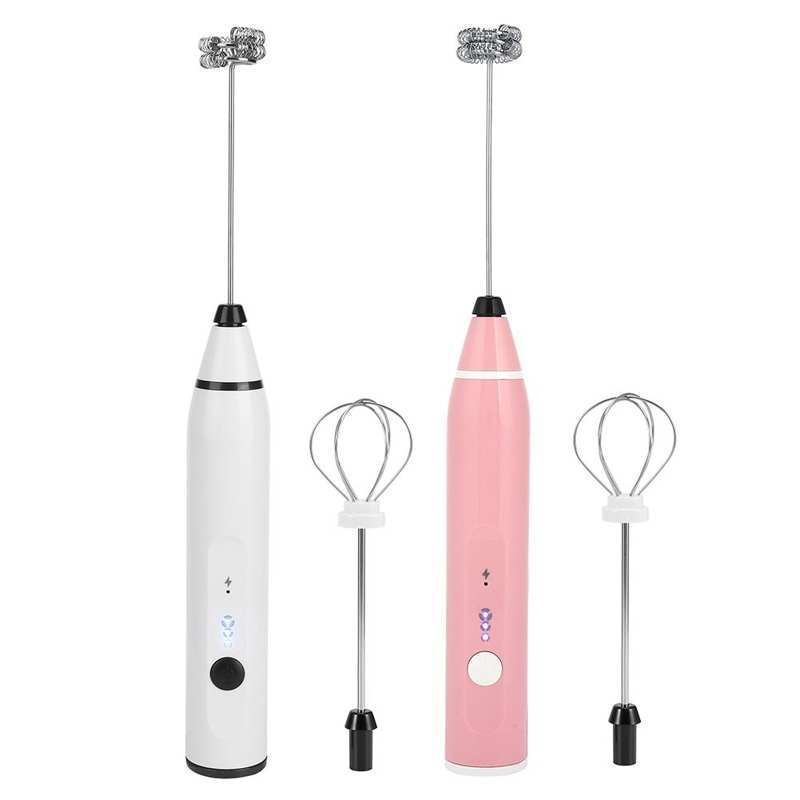 Small Electric Whisk Handheld Foamer for Coffee Latte Chocolate Charging 3 Stirring Rate Milk Frother Mixer Kitchen Supplies