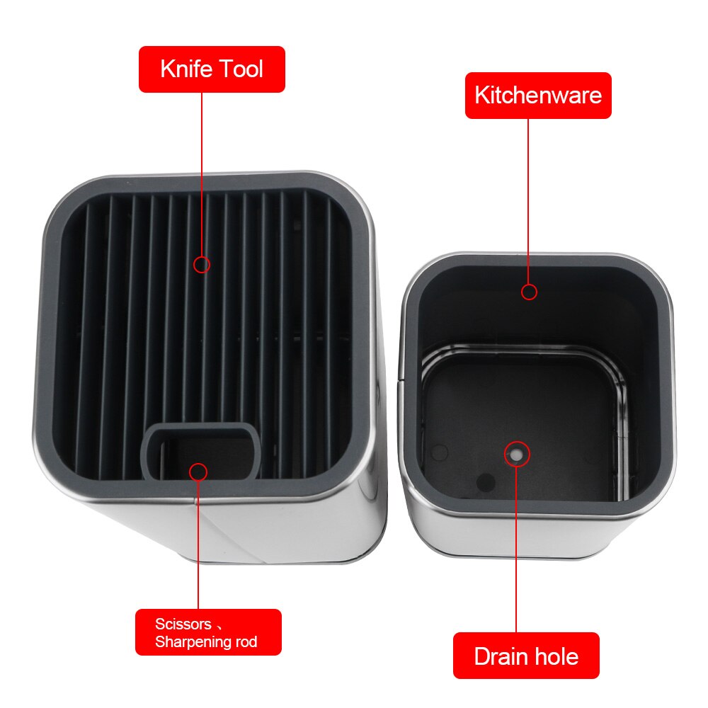 HOOMIN Kitchen Accessories Kitchen Tools Kitchen Bar Knife Storage Block Stands for Knives Knife Stand Holder Block