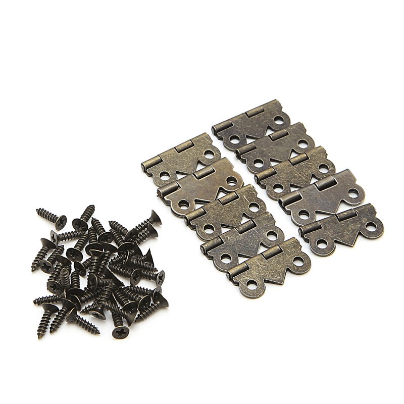 10x Mini Butterfly Door Cabinet Drawer Jewellery Box Hinge Furniture 20mm x17mm: BZ