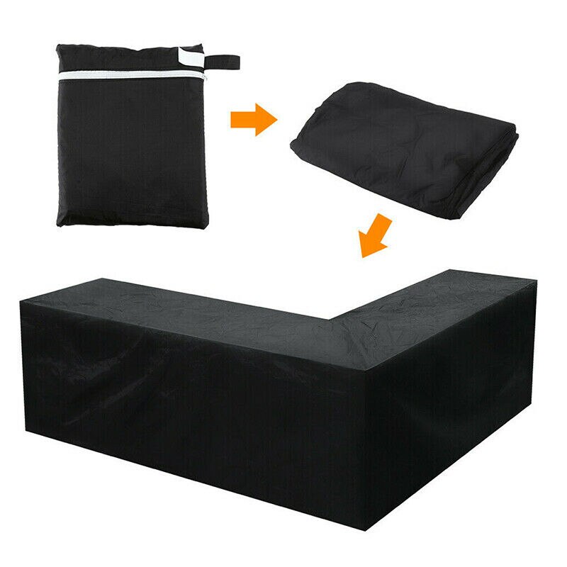 Waterproof Rattan Corner Furniture Cover Garden Patio Outdoor Sofa Protector Anti-Dust L Shape All-Purpose Covers Home Decor