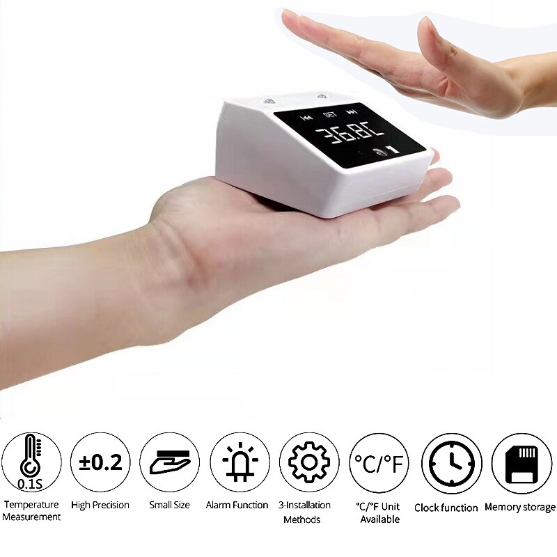 K2 Mini Digitale Non-contact Thermometer Lichaam Thermometer Ir Digitale Infrarood Voorhoofd Muur Thermometer Voor School Office Pub: Default Title