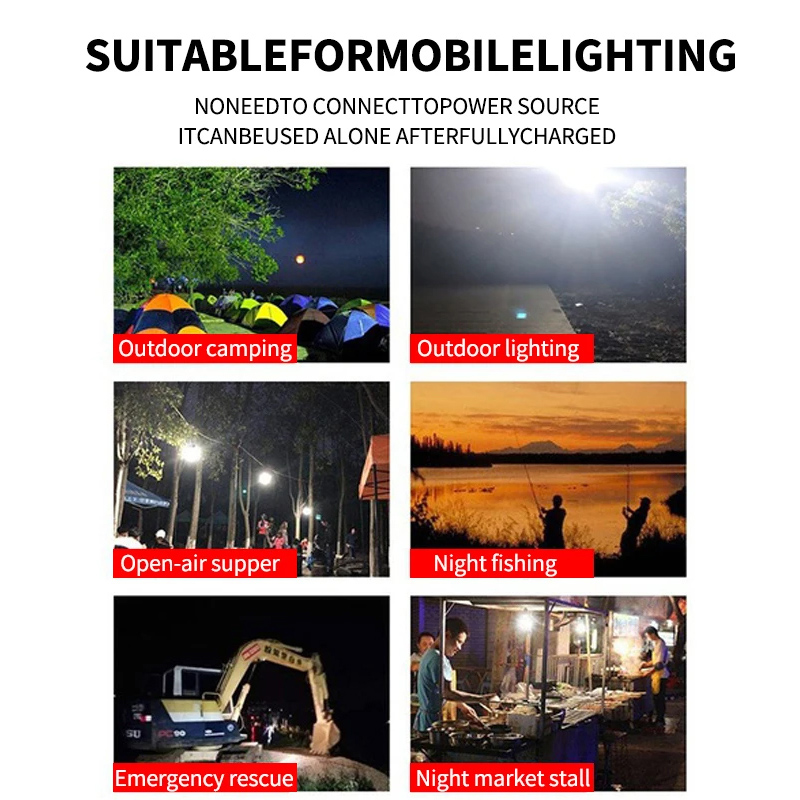 LED-noodverlichting Buiten USB Oplaadbaar met zonnepaneel Draagbare lantaarns Hangende camping Spaarlamp Tuintent