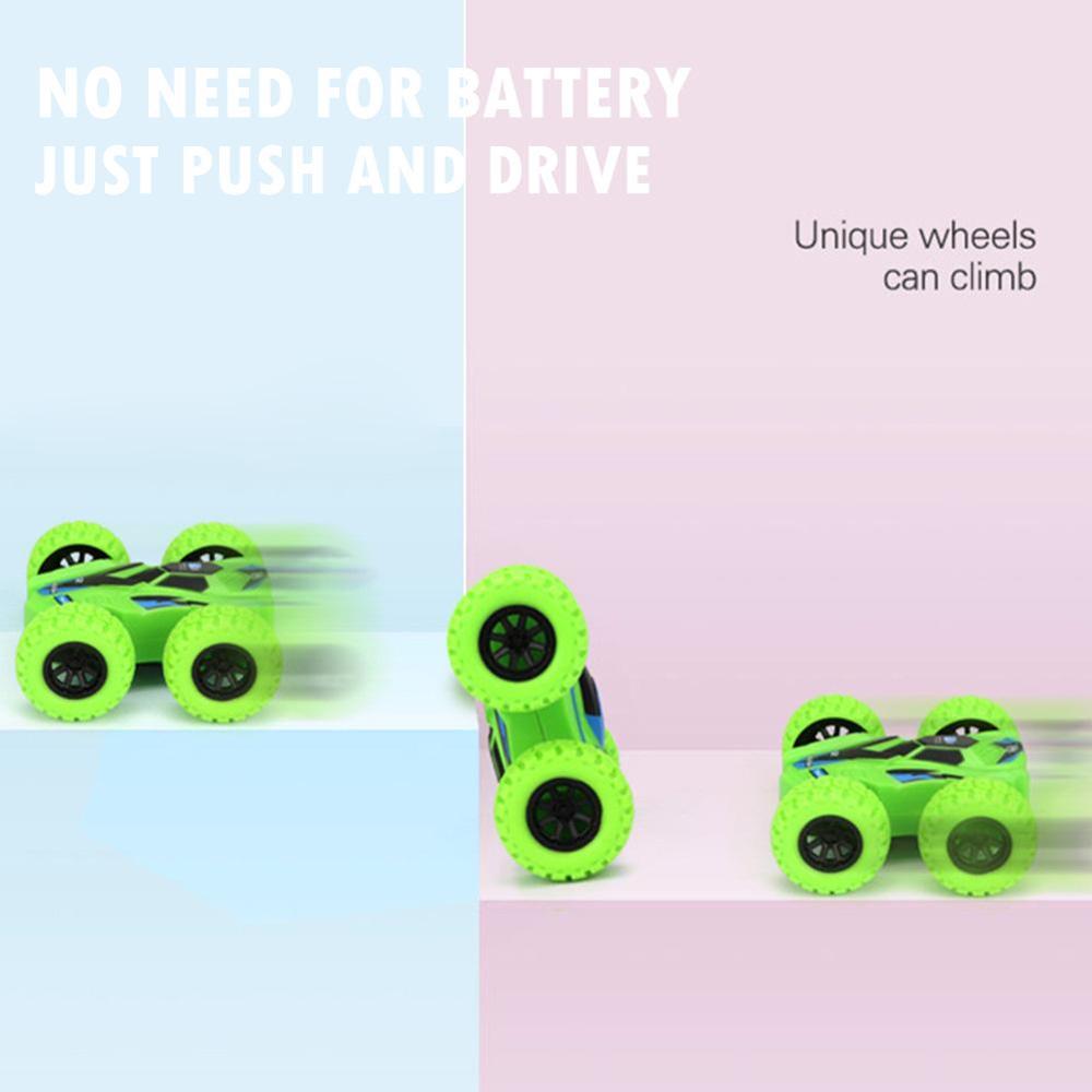 Inertie Vier-Wheel-Drive Model Auto Off-Road Voertuig Dubbelzijdig Dump Acrobatische Klimmen Kinderen Simulatie tracks 7.5X7 Cm