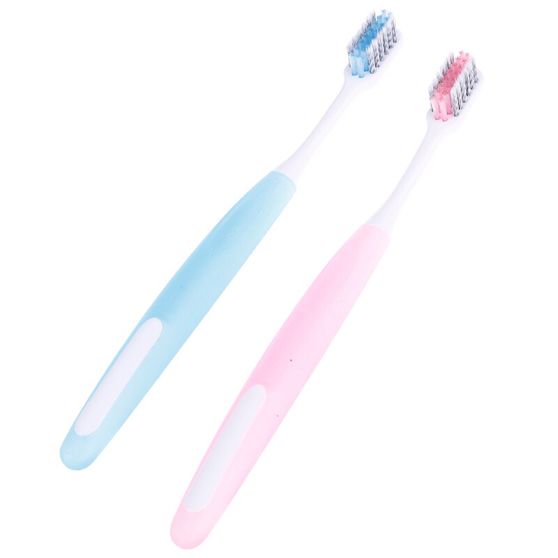 1PC Natural V-type Handle Toothbrush Rainbow Colorful Whitening Soft Bristles Orthodontic Toothbrush Eco-friendly Oral Care