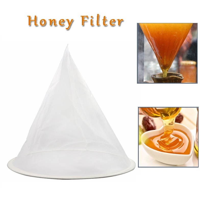 Bee Honey Flow Filter Mesh Nylon Cone-shape Beekeeping Strainer Fiber Bee Net Purifier Beekeeper Beehive Tools Bees Equipment