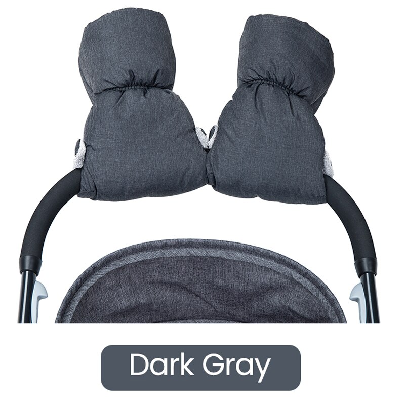 Orzbow-Guantes de cochecito de bebé de invierno para cochecito, a prueba de viento, para madre, cálido, funda de mano, guantes, accesorios de cochecito de bebé: Dark Gray