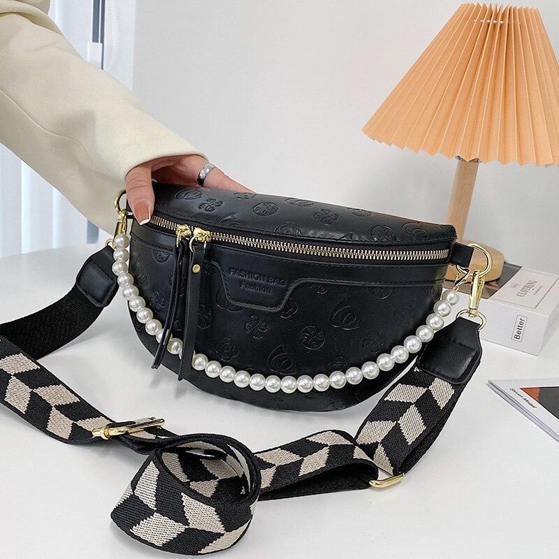 Damen herbst retro einfach zu kombinierende schultertasche, achseltasche, schlichte umhängetasche, handtasche, crossbody-tasche: Schwarz -1