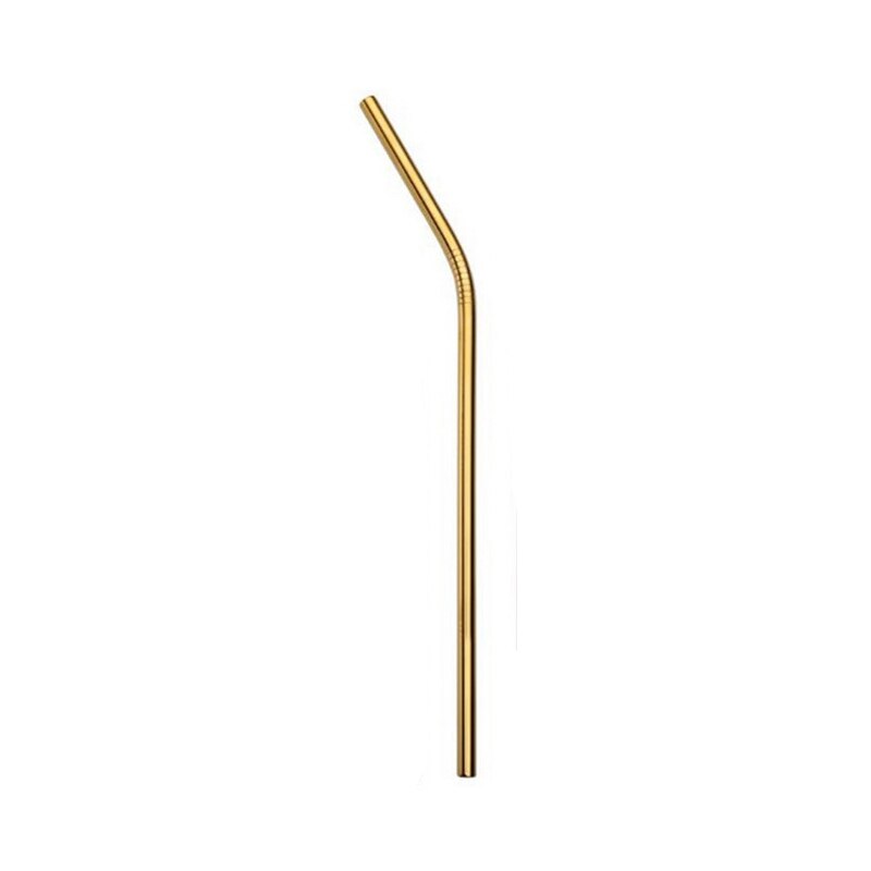 Reusable Drinking Straw Stainless Steel Straw for Bubble Tea Eco Friendly Drinking Straws for Drink Water Cappuccino Coffee: bent-gold