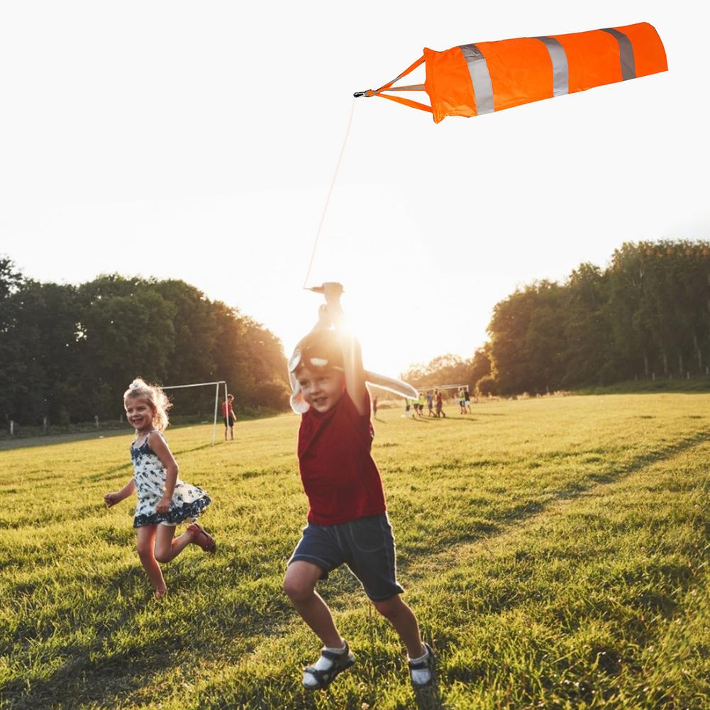 80CM Reflective Windsock Outdoor Scratchproof Windproof Fluorescent Reflective Windsock Weathervane