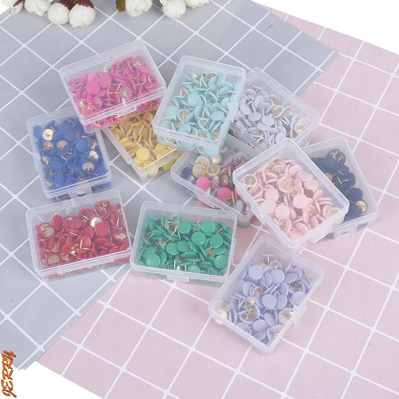 100 Round Pushpin Tack Tack Bulletin Board Cork Paper Map Tack Point Office Binding Supply