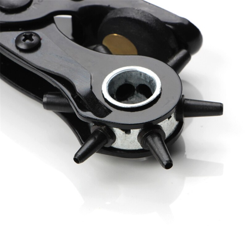6 Holes Punch Plier Hole Punching Machine Round Hole Perforator Tool Make Hole Puncher For Watchband Cards Leather Belt