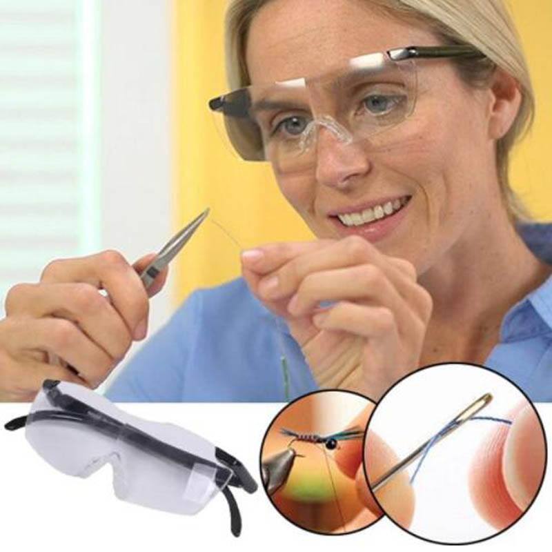 Lunettes lecture à verres grossissants presbytes, 160% de grossissement pour voir plus et mieux, Loupe portable