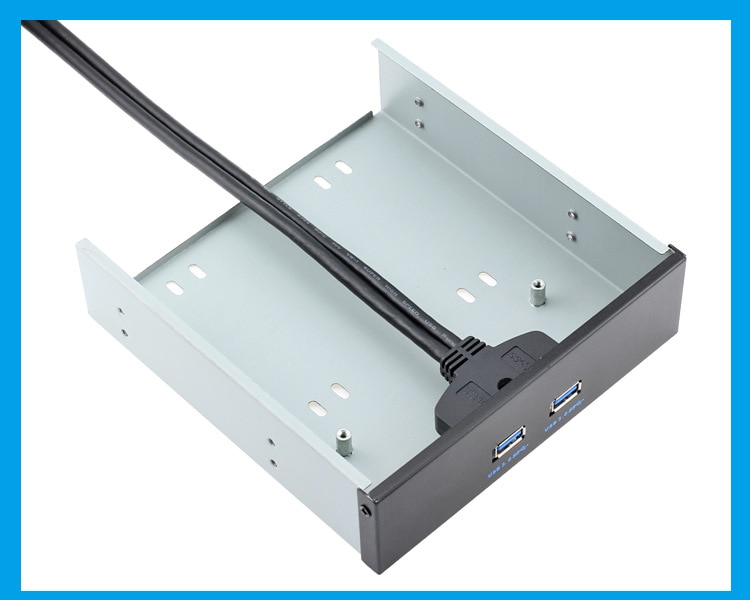 Sp 2 poorten usb 3.0 5.25 inch floppy bay frontpaneel met stroomadapter usb 3.0 hub splitter 2 poorten usb 3.0
