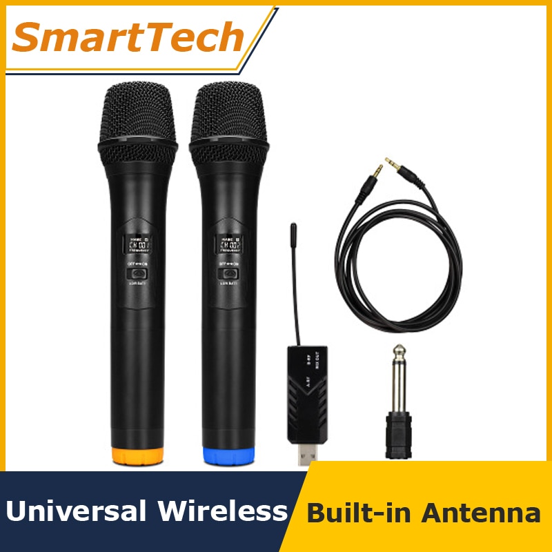UHF Wireless Microphone with Receiver Microfone Home Conference Education Karaoke Microfono Tour Bus USB Microphone