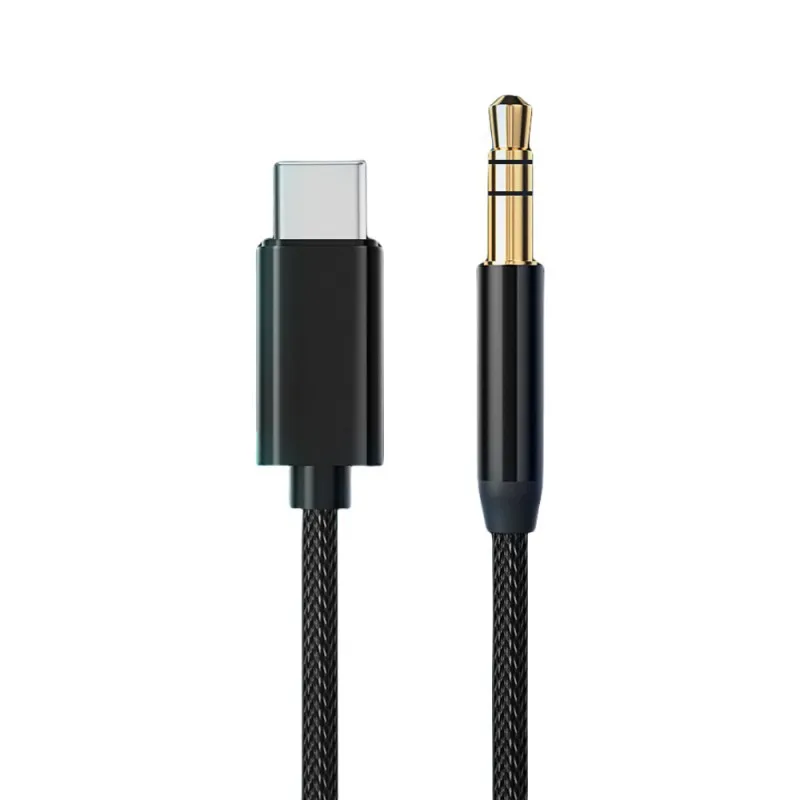 3.5mm til type c lydadapter kabel biltelefontilkobling høyttaler aux konverteringslinje vevd tpc for forbrukerelektronikk