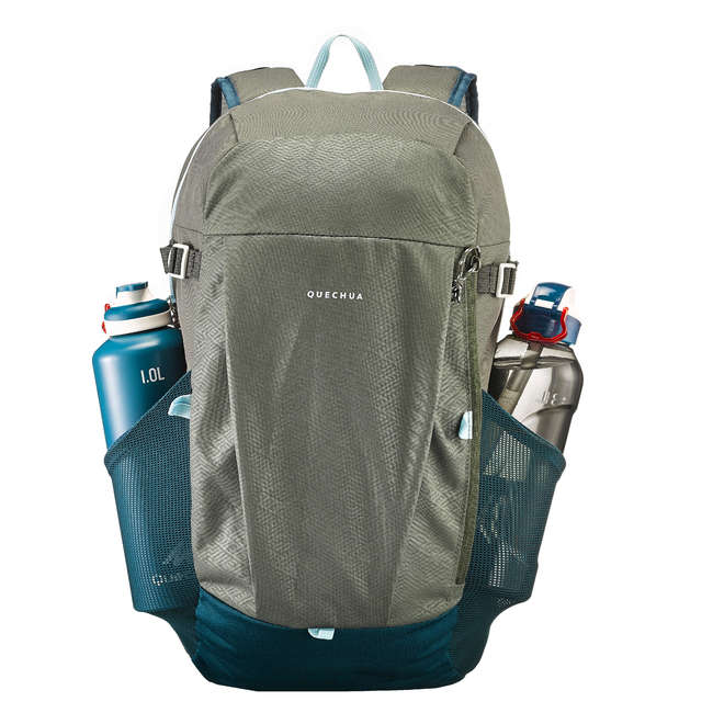 BACKPACK - 20 L - KHAKI / BLUE -QUECHUA