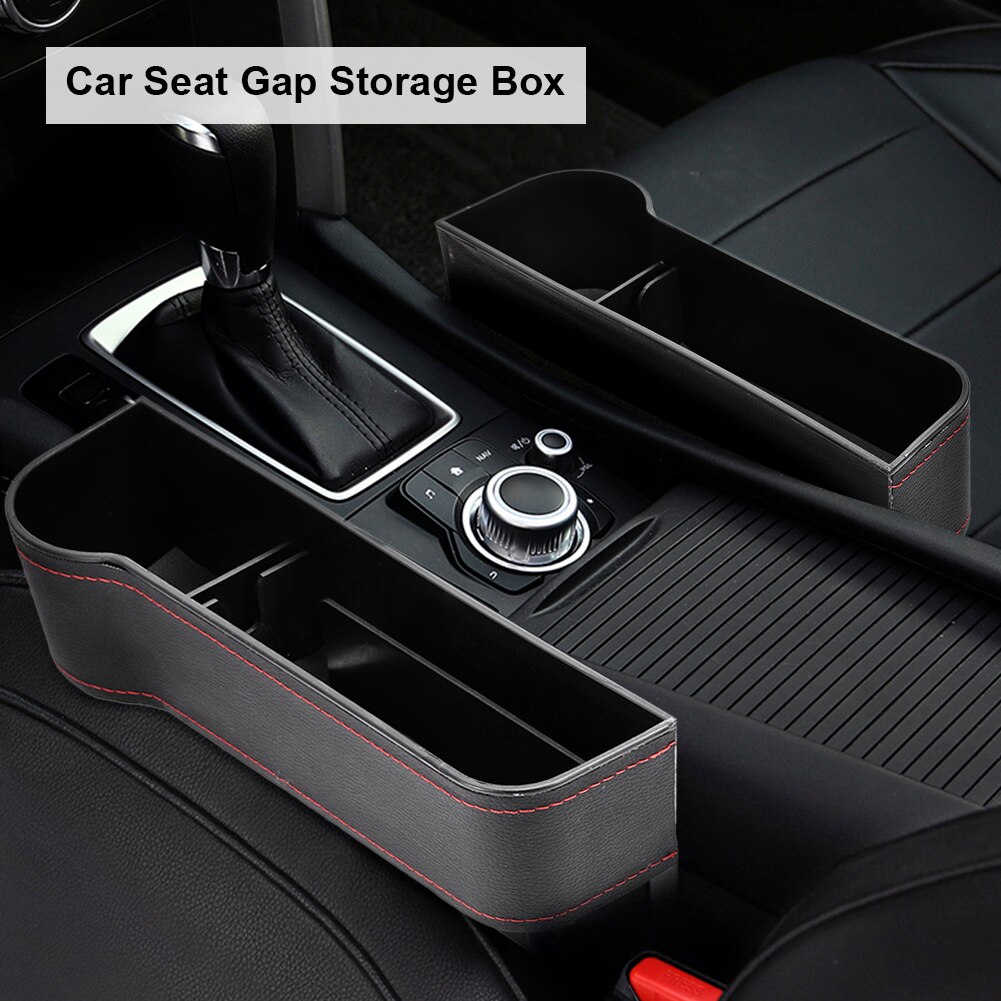 1PCs Car Organizer PU Leather Storage Car Seat Slit Gap Case Storage Slot Box Filler Universal Multifunctional