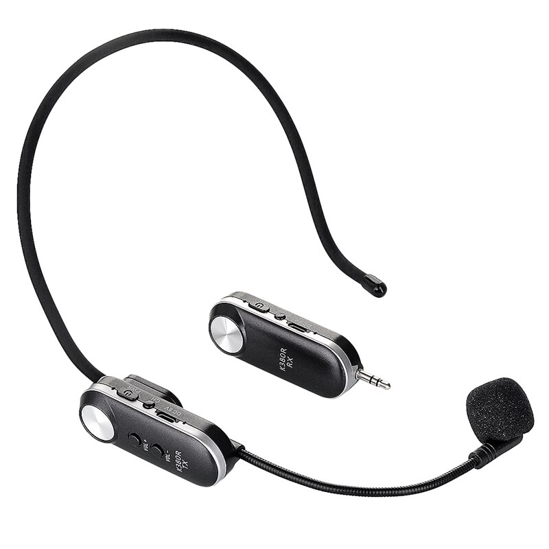 2 in 1 Handheld UHF Wireless Microphone Headwear Mic Voice Amplifier for Speech Teaching