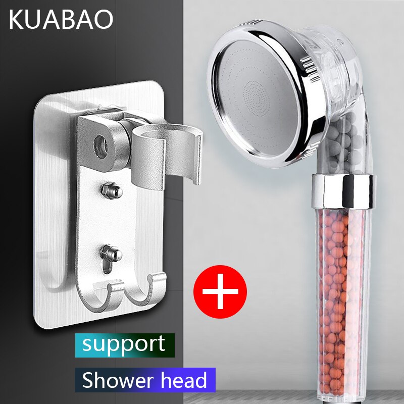 3in1 Schlecht Zubehör Regen Dusche Kopf Druck sparen Wasser Anion Ball Filter Einstellbare Dusche Halterung Mit Schlauch Stehen