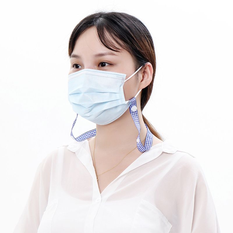 Justerbar længde ansigtsmaske snor praktisk praktisk sikkerhedsmaske holder 35ea