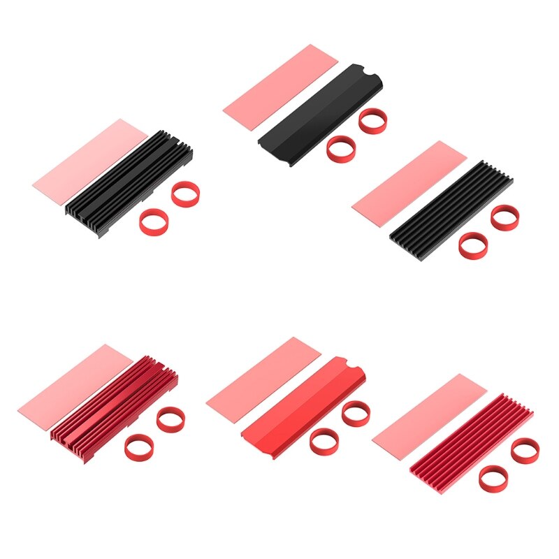 M.2 SSD Heat Sink, Solid State Hard Disk Aluminum Heatsink, Cooling Pad for Desktop PC Double-Sided Heat Sink Cooler Set