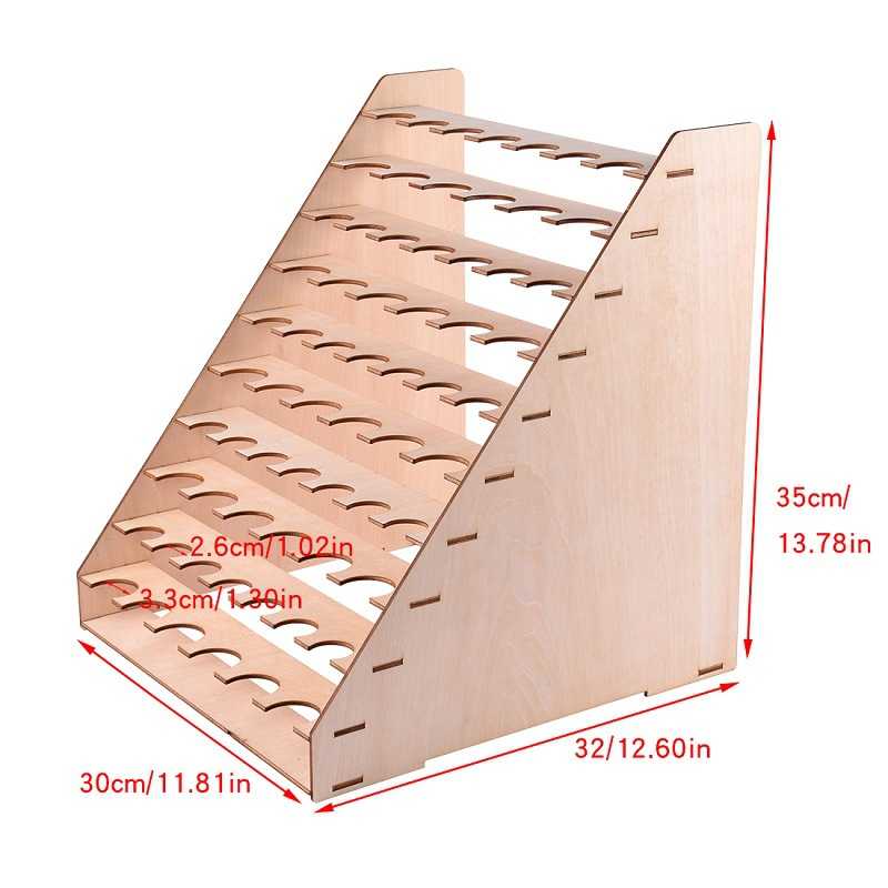 10 Layers Modular Master Paint Box Organizer Storage Tools Supplies Collapsible 75 Pots Wooden Paint Bottles Storage Rack Holder: 65 Hole Pigment Rack