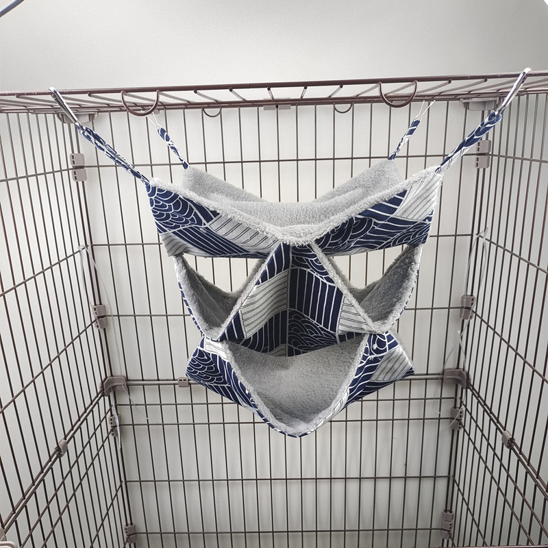 Petaurus Breviceps Warm Double Layered Hammock Three Layer Pet Hanging Squirrel Sleeping Bag Pet Supplies Hamster Hammock