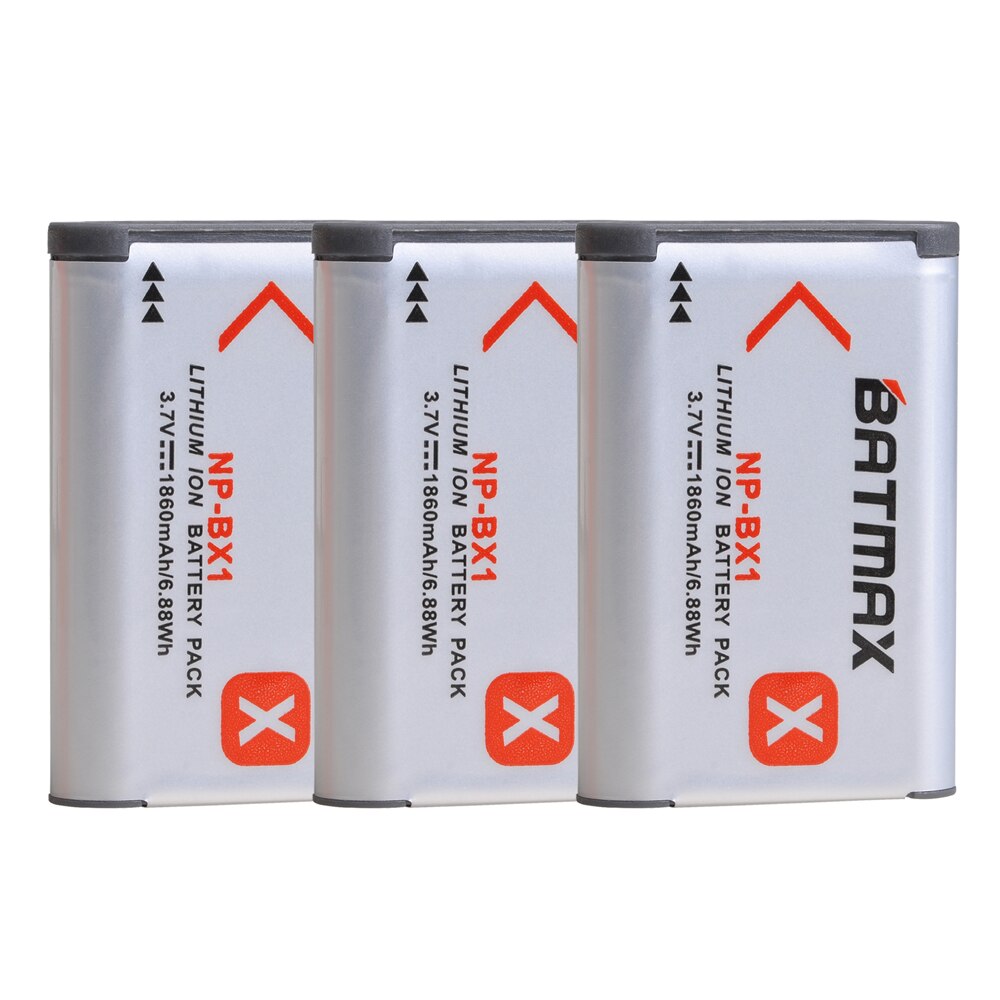 Batmax np -bx1 np bx1 npbx 1 akku 1860 mah + lcd-kaksoislaturi sony fdr -x3000r rx100 as100v as300 hx400 hx60 as50 wx350 as300v:lle: 3 akkua