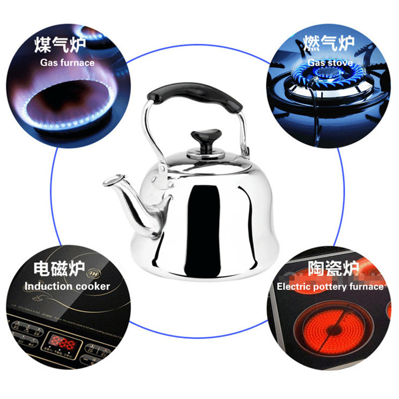 Hervidor de té de acero inoxidable 304 Extra grueso, tetera de gran capacidad para restaurante, hotel y sopa