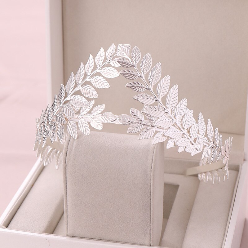 Wedding Party Crown Bridal Tiara Leaf Haarband Zilver Goud Vintage Bruid Haar Hoepel Haaraccessoires Vrouwen Sieraden Hoofdband