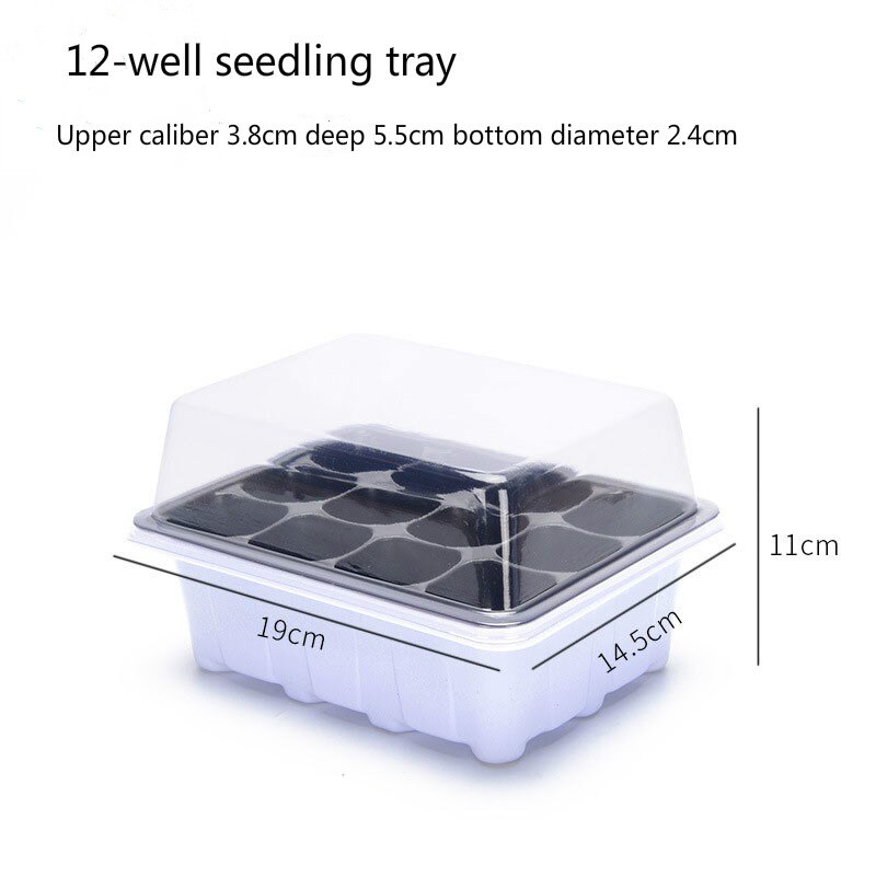 Seedling tray, heat preservation and moisturizing seedling box, nursery box, seedling tray, nursery cup mini plastic tray: white