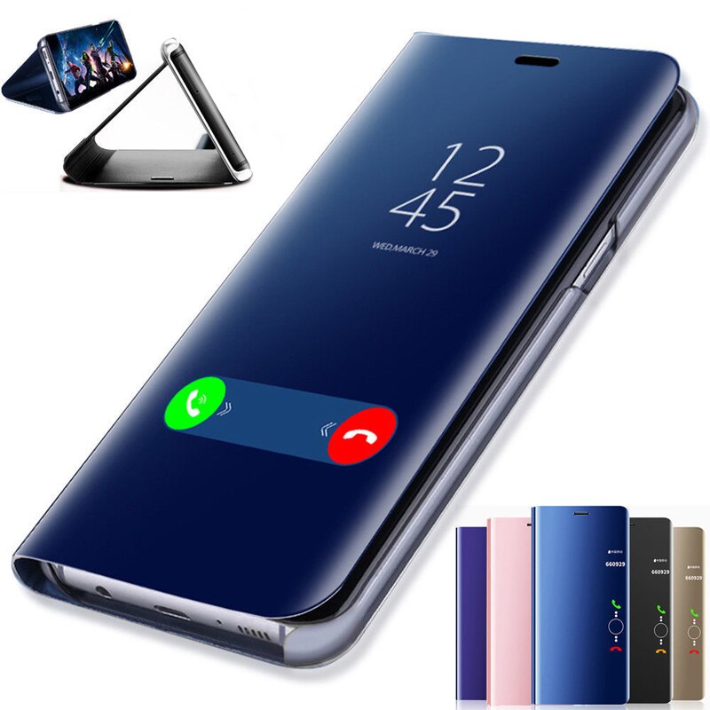 On For Huawei P9 p9 case cover 5.2" flip Smart Mirror protective phone pocket On For Huawei P9 case EVA-L09 EVA-L19 EVA-L2 cover