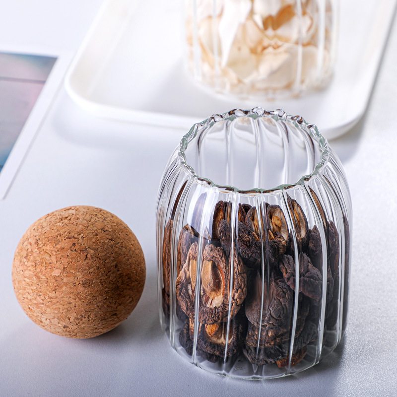 Tarro de cristal con tapa botella de almacenamiento de cocina jarras con corcho especias/café, cereales organizador contenedor latas especias para condimento tanque
