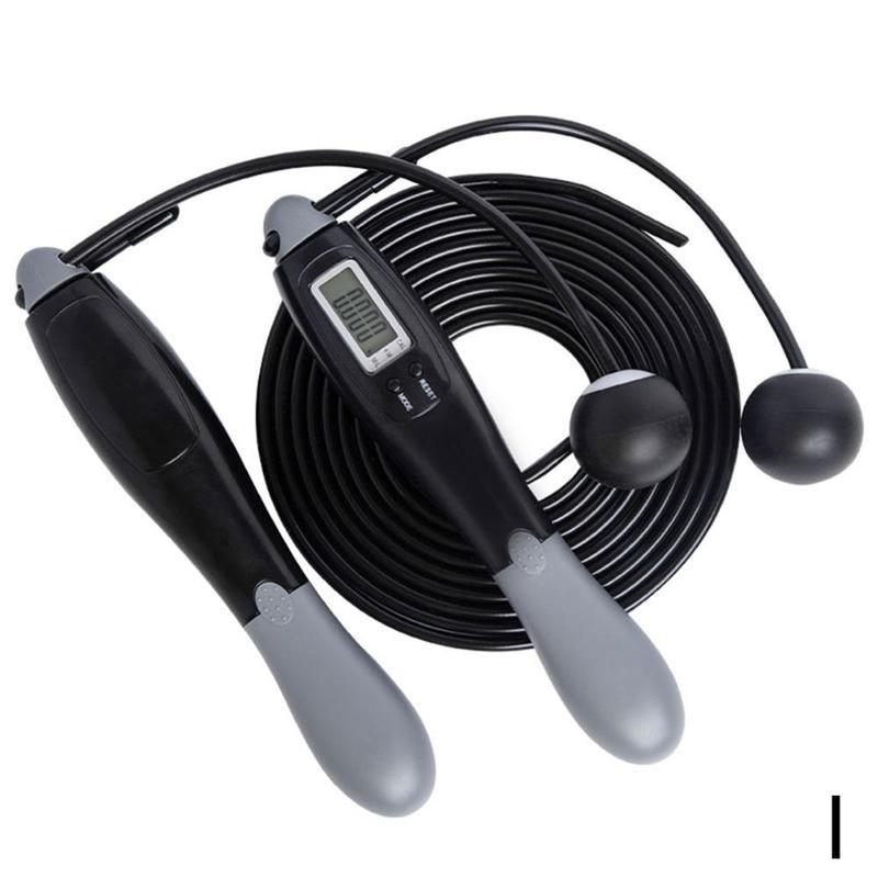 Cuerda de saltar electrónica inalámbrica para Fitness, comba inteligente con pantalla LCD, contador de velocidad: I-Dual purpose