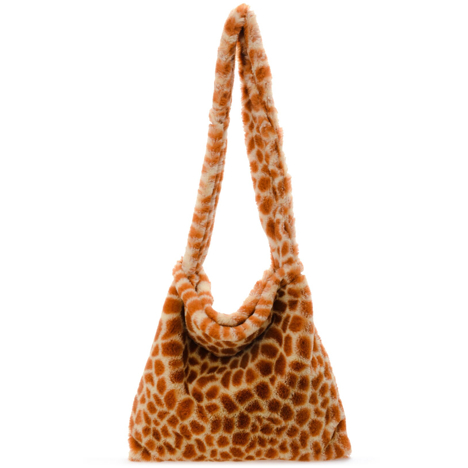 Leopard Pattern Underarm Handbag Winter Plush Soft Shoulder Bags Women Fluffy Large Capacity Ladies Messenger Bags: B