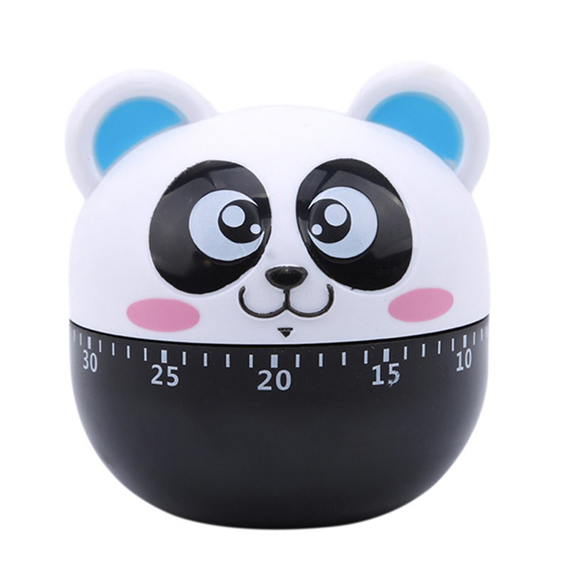 Minuterie de cuisine en forme de Panda, 60 minutes, facile à utiliser, aide à la cuisson, outils ménagers, décoration de la maison: Blue