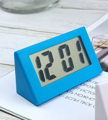 Mini Clock Simple Electronic Clock Bedside Clock Car Clock Student Clock Portable Desk Clock Digital Clock with Date: Blue