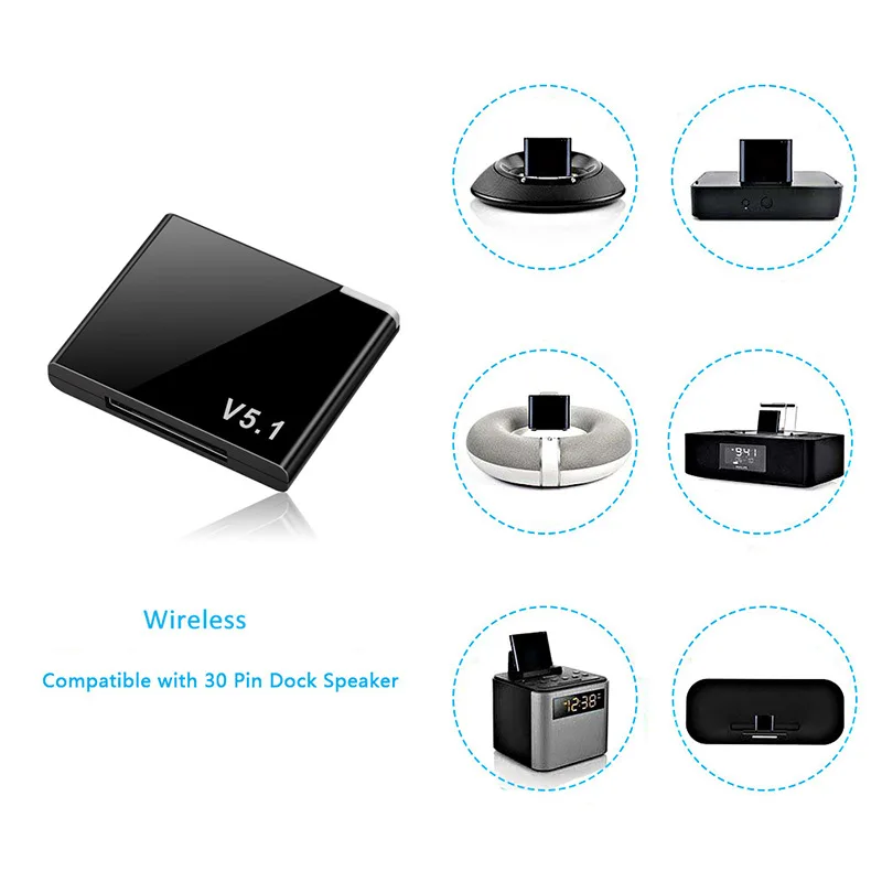 Bluetooth 5.1 Wireless Receiver Bluetooth Adapter 30pin für Bose Sounddock Tragbares digitales Musiksystem SoundLink Air