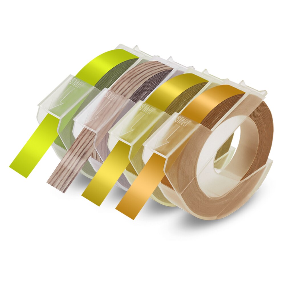 Uniplus 4pk til dymo etikettskriver 3d embossing etikett teip 9mm flerfarge kompatibel dymo teip labeller motex e -101 12967 1610: 10