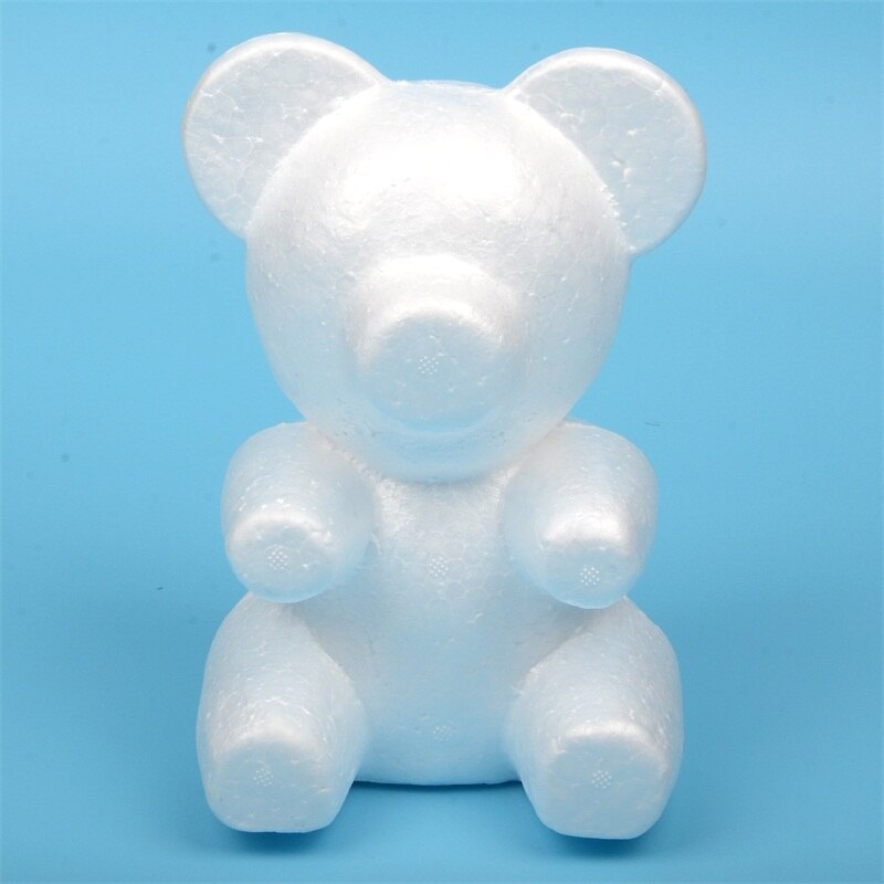 1 stk polystyren styrofoam skum rose bjørn hvit håndverk til gjør-det-selv julefest dekorasjon bryllup år valentinsdag: 20cm
