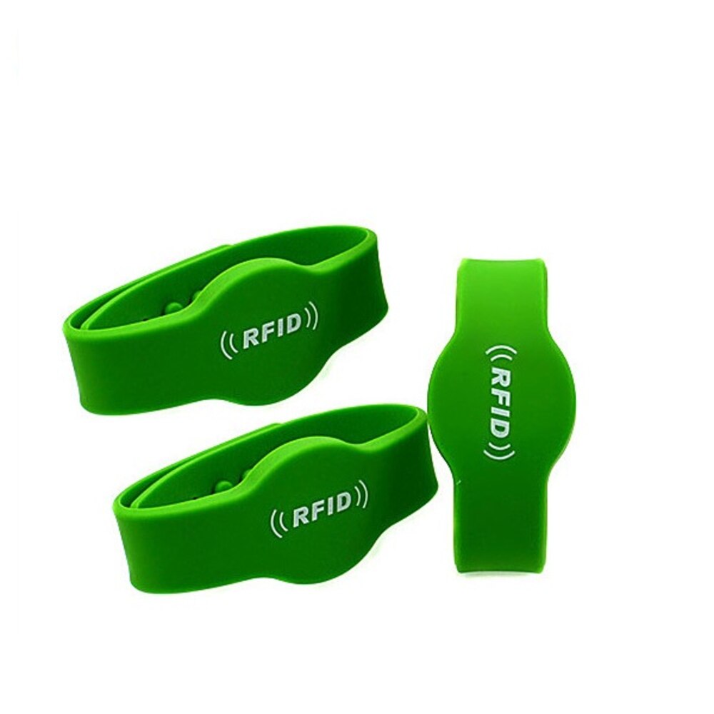 RFID Silicone Wristband With Snap Social Media NFC Chip Smart Bracelet