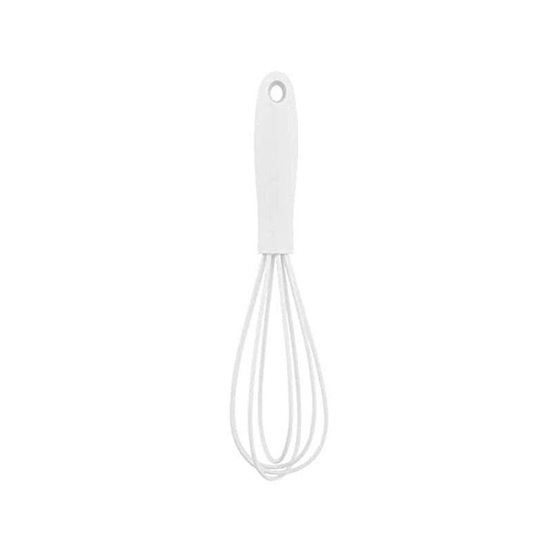 Kitchen Silicone Whisk Egg Beater 17cm Egg Mixer Kitchen Utensil Egg Tools Cooking Foamer Wisk Cook Blender: White