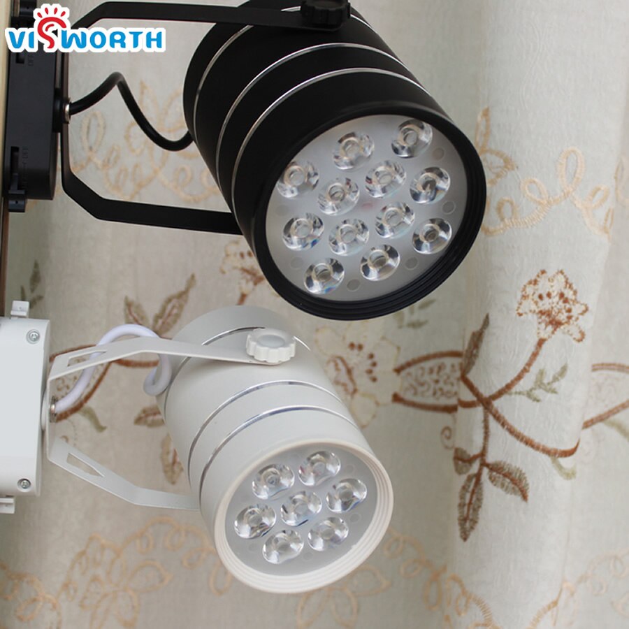 12 W LED éclairage de piste ac 110 v 220 v 240 v rail LED ampoule /froid blanc spot applique murale 12 pièces LED s spot