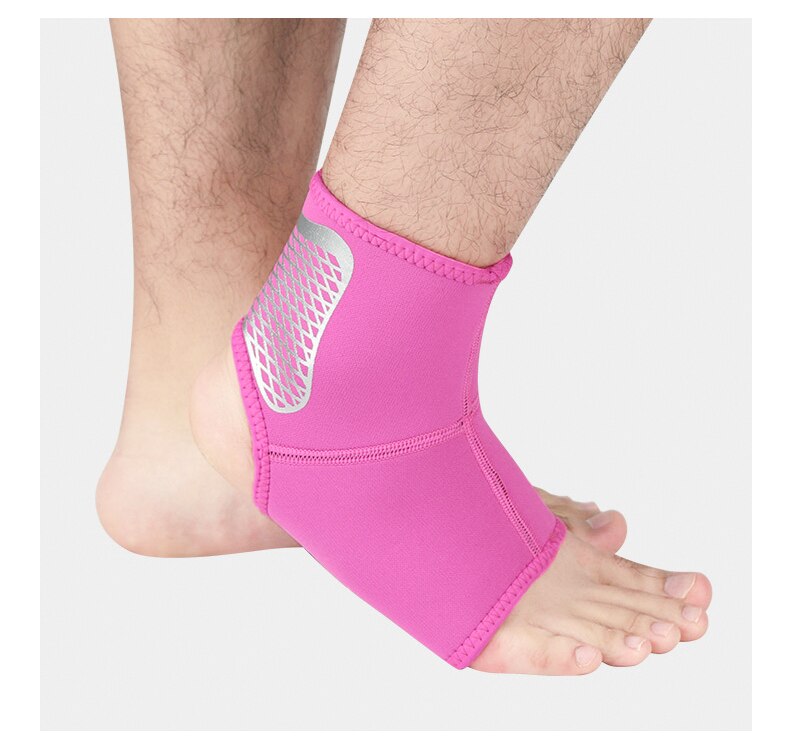 1PCS Laufende Basketball Knöchel Unterstützung Protector Druck Fußball Ankle Brace Schutz tobillera deportiva: Pink / XL