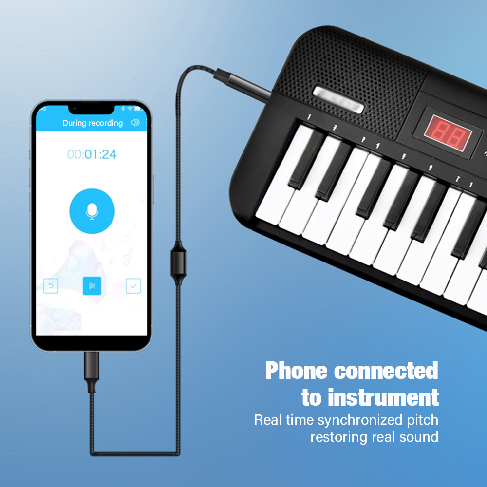 For iPhone 3.5mm To USB C 3.5 L Audio Cable Bidirectional Transcriber Internal Recording Aux Adapter For Laptop Connector Cord