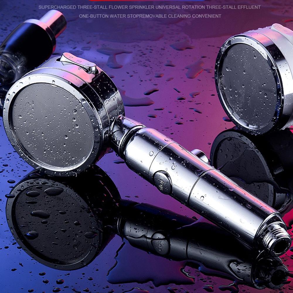 Shower Hand Shower One Button Water Stop Rotating Shower Head Japanese Style Nozzle Universal Moving Head