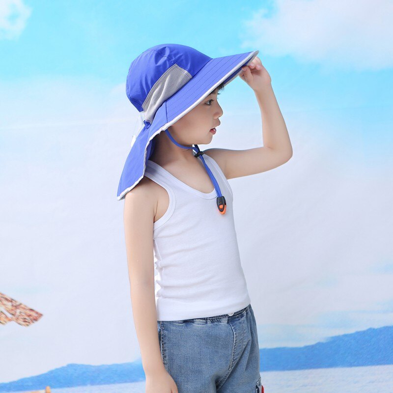 SPF 50 + cappello da sole per bambini cappelli da trekking all&#39;aperto regolabili cappellino da bambino estivo ragazzi viaggi spiaggia cappello da bambina cappelli sportivi per bambini